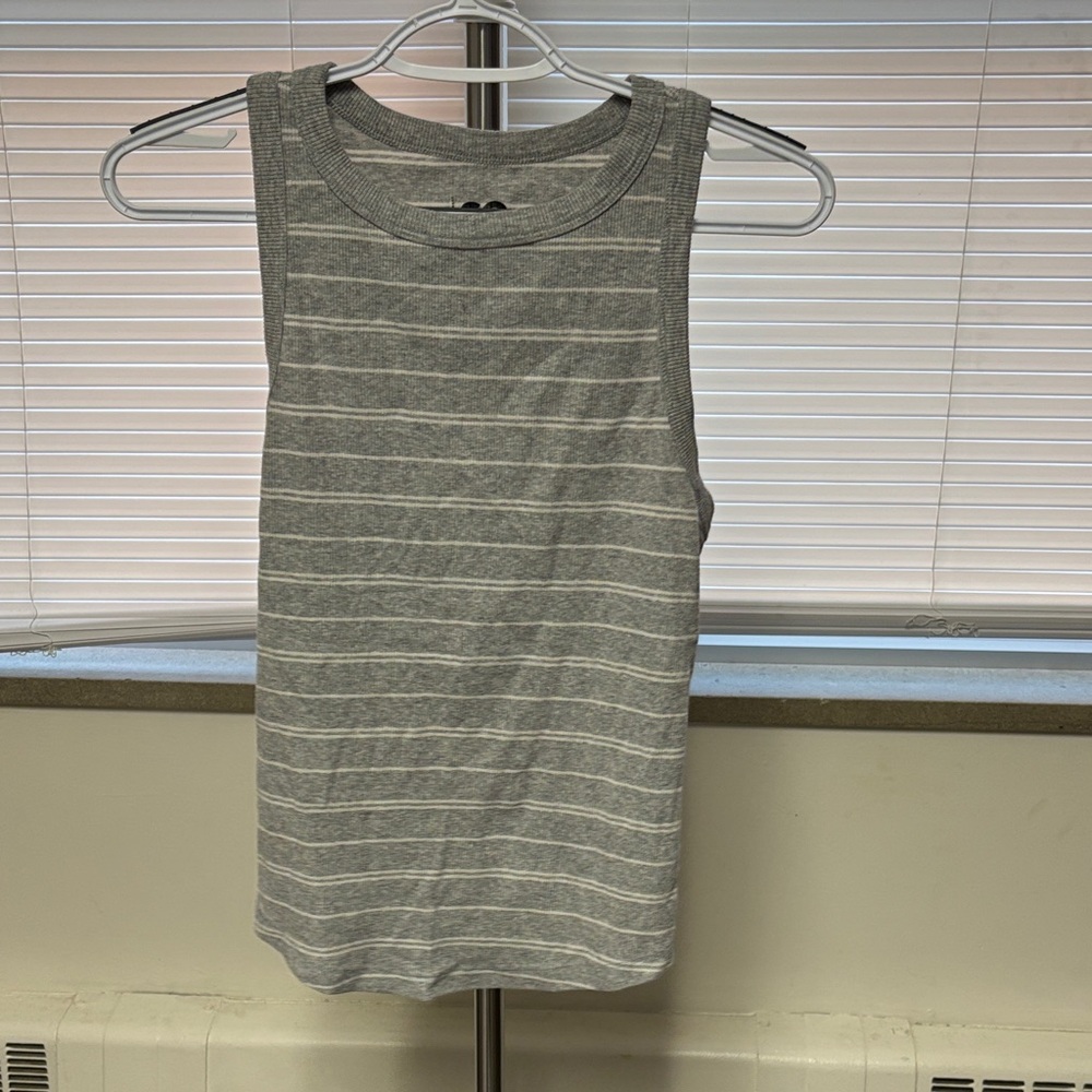 SO Heather Gray and White Tank Top
